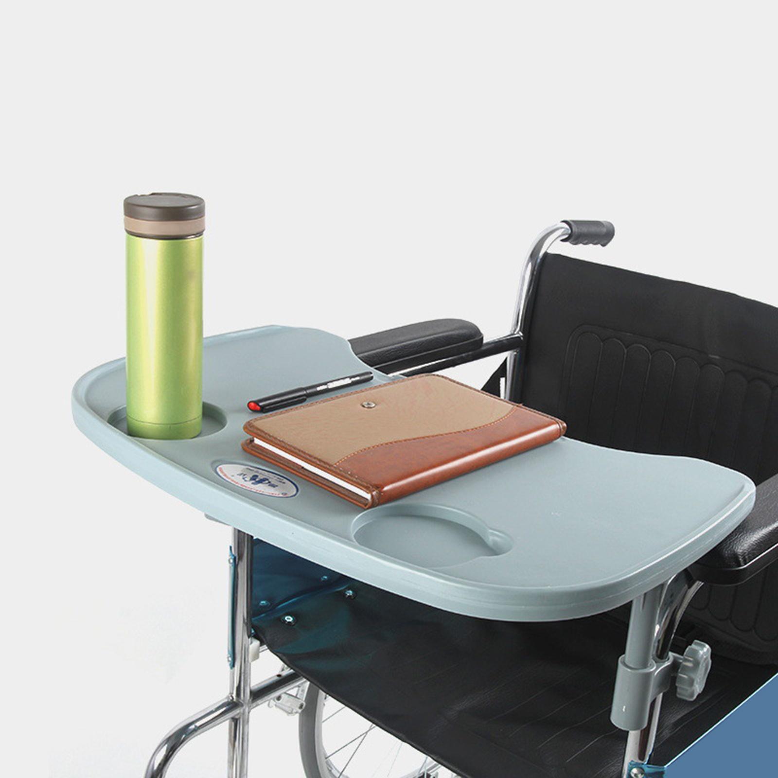 Wheelchair Lap Tray with 2 Cup Holder Detachable for Eating Elderly 
